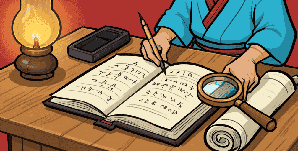 Abstract representation of research and documentation