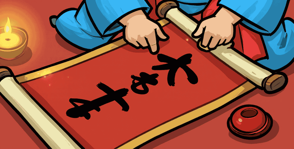 Calligraphic rendition of kata name characters