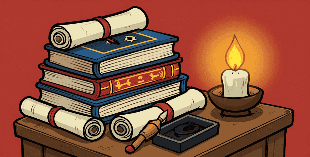 Stack of Japanese martial arts reference books