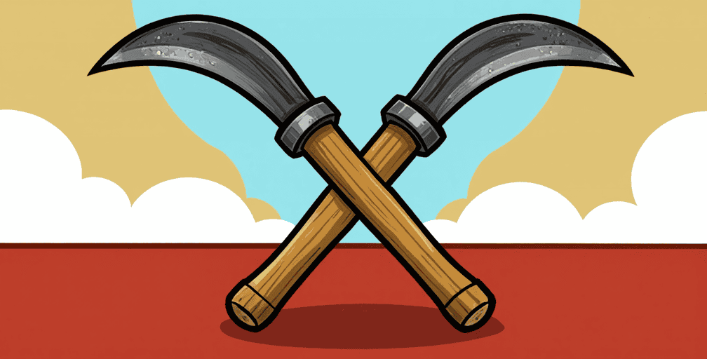 Pair of traditional kama sickles