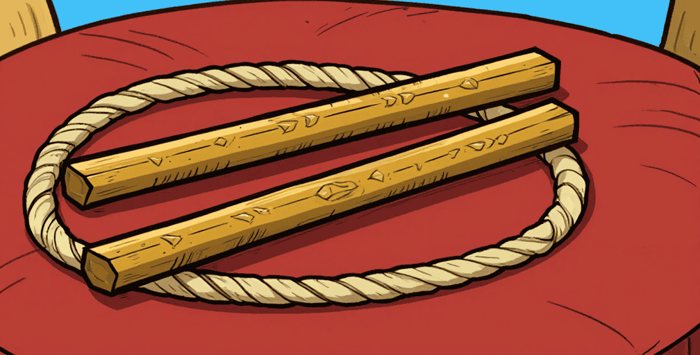 Traditional Okinawan nunchaku weapon