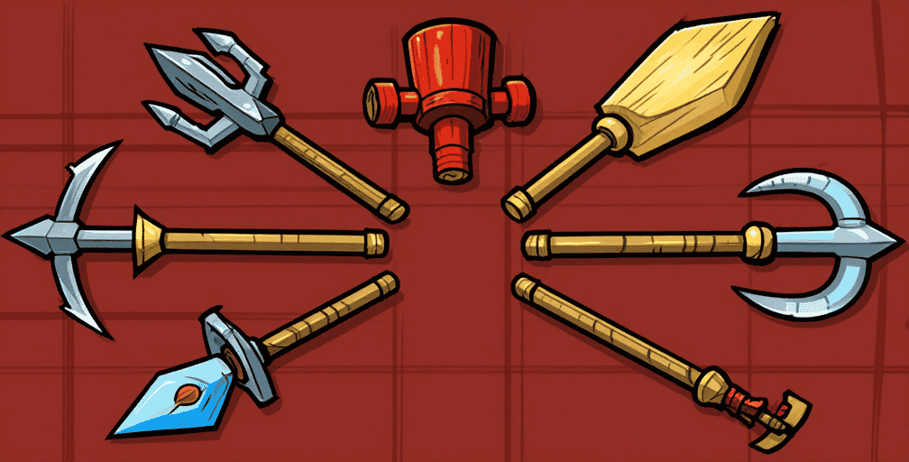 Various kobudo practitioners demonstrating different styles