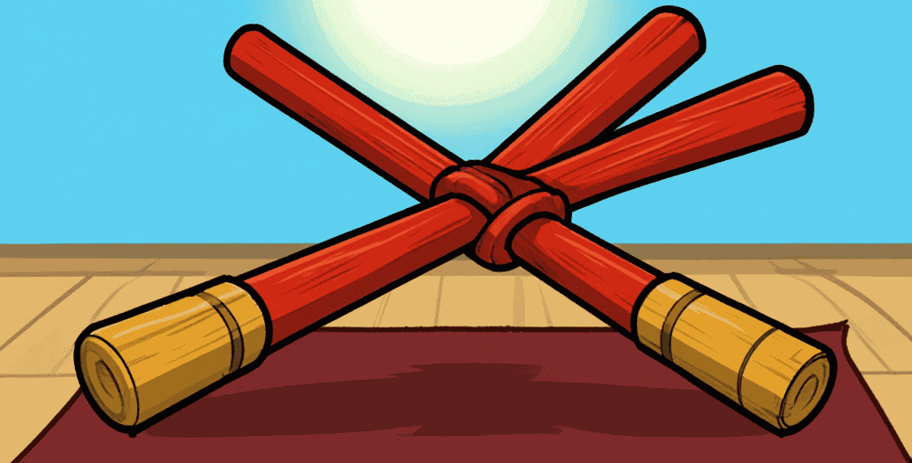 Pair of traditional tonfa weapons